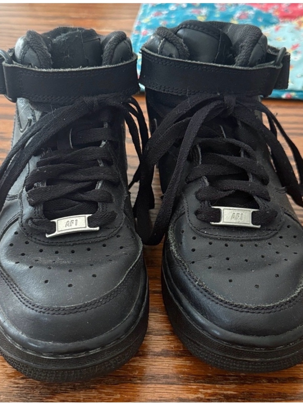 Nike Kids AF1  mid Sneakers with Ankle Strap